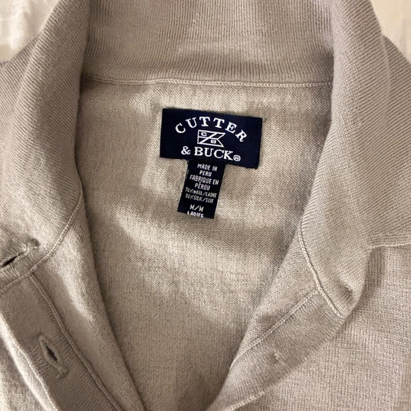 Cutter Buck Y2K Sample Wool Silk Knit Sweater Top Light Neutral Minimalist Boho - Picture 10 of 12